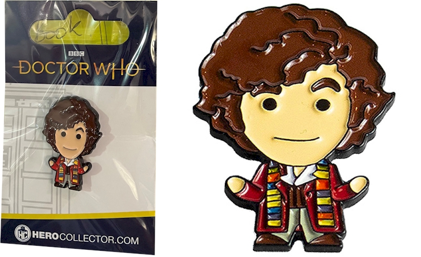 Doctor Who Fourth Doctor Chibi Style Pin Badge